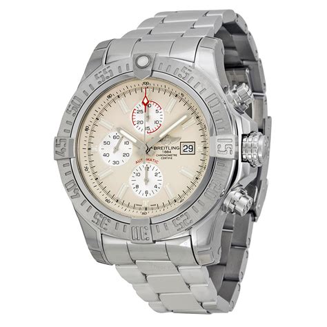 breitling super avenger ii silver dial chronograph high quality replicas|breitling super avenger for sale.